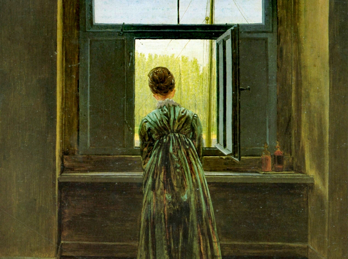Femme à la fenêtre Caspar David Friedrich